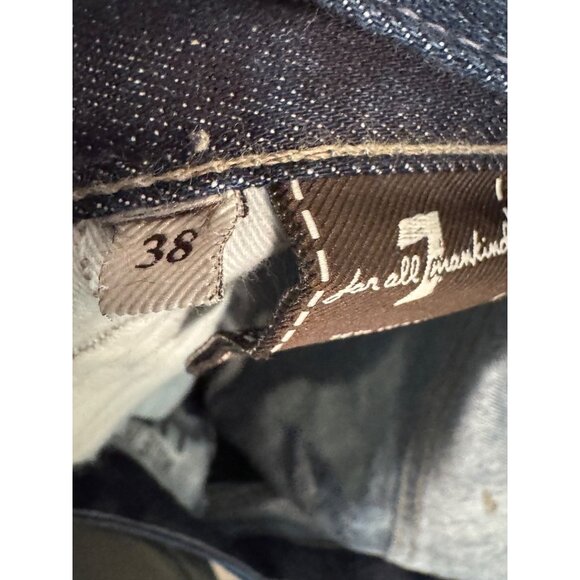 7 For All Mankind Austyn Men’s Jeans 38x28 Relaxed Fit Dark Wash Denim Made USA - Picture 3 of 8